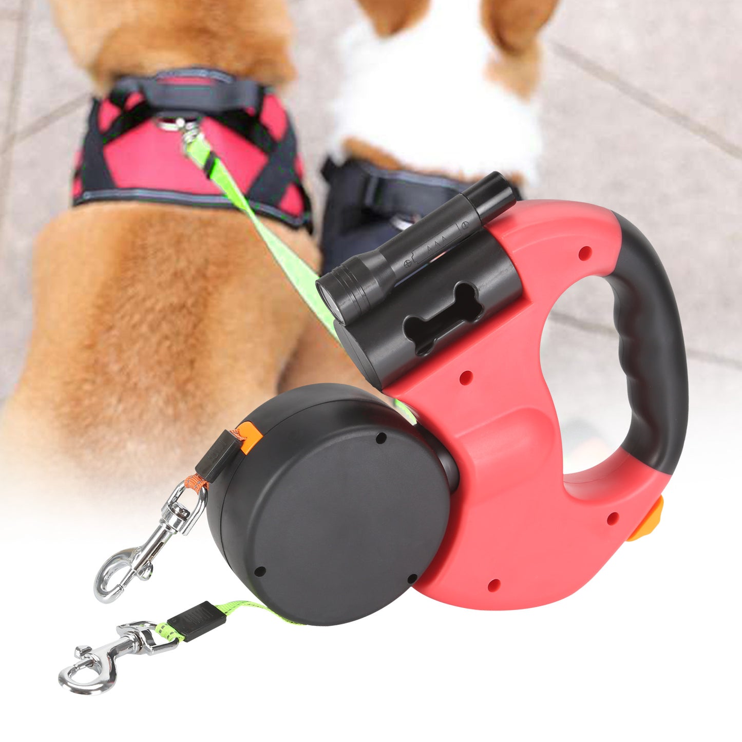 Smart Retractable Pet Leash with LED Light