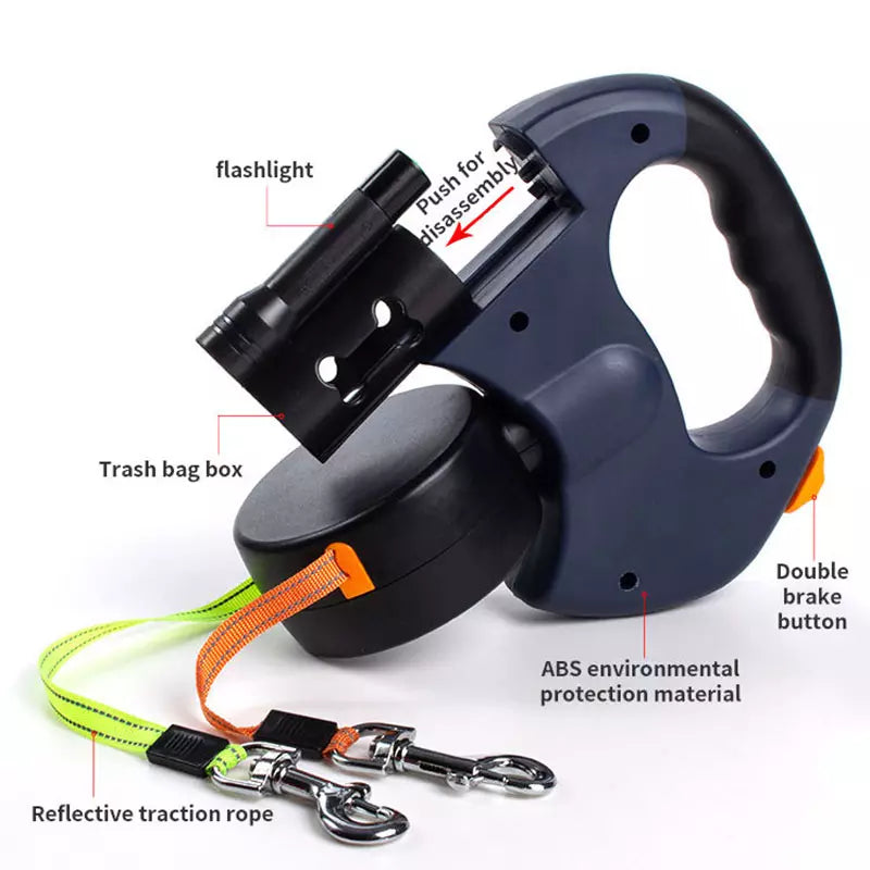 Smart Retractable Pet Leash with LED Light